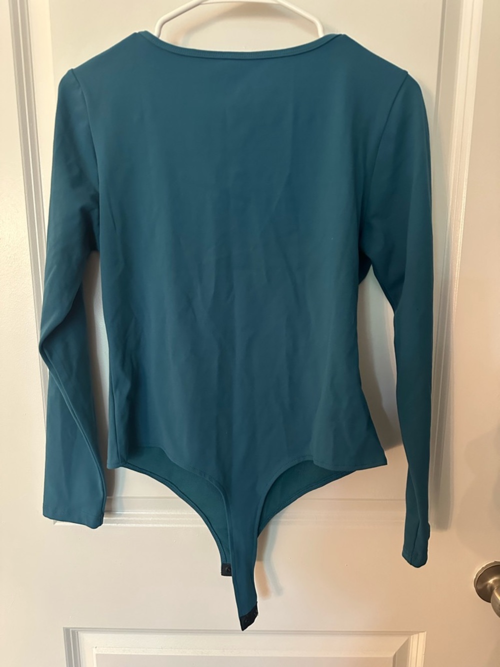 Square Neck Bodysuit in Teal - Picture 3 of 3